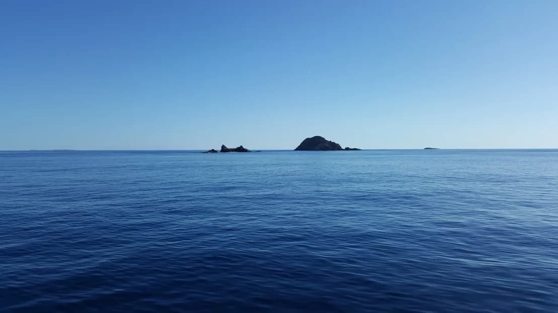 Caribbean beach near St Barth with blue water